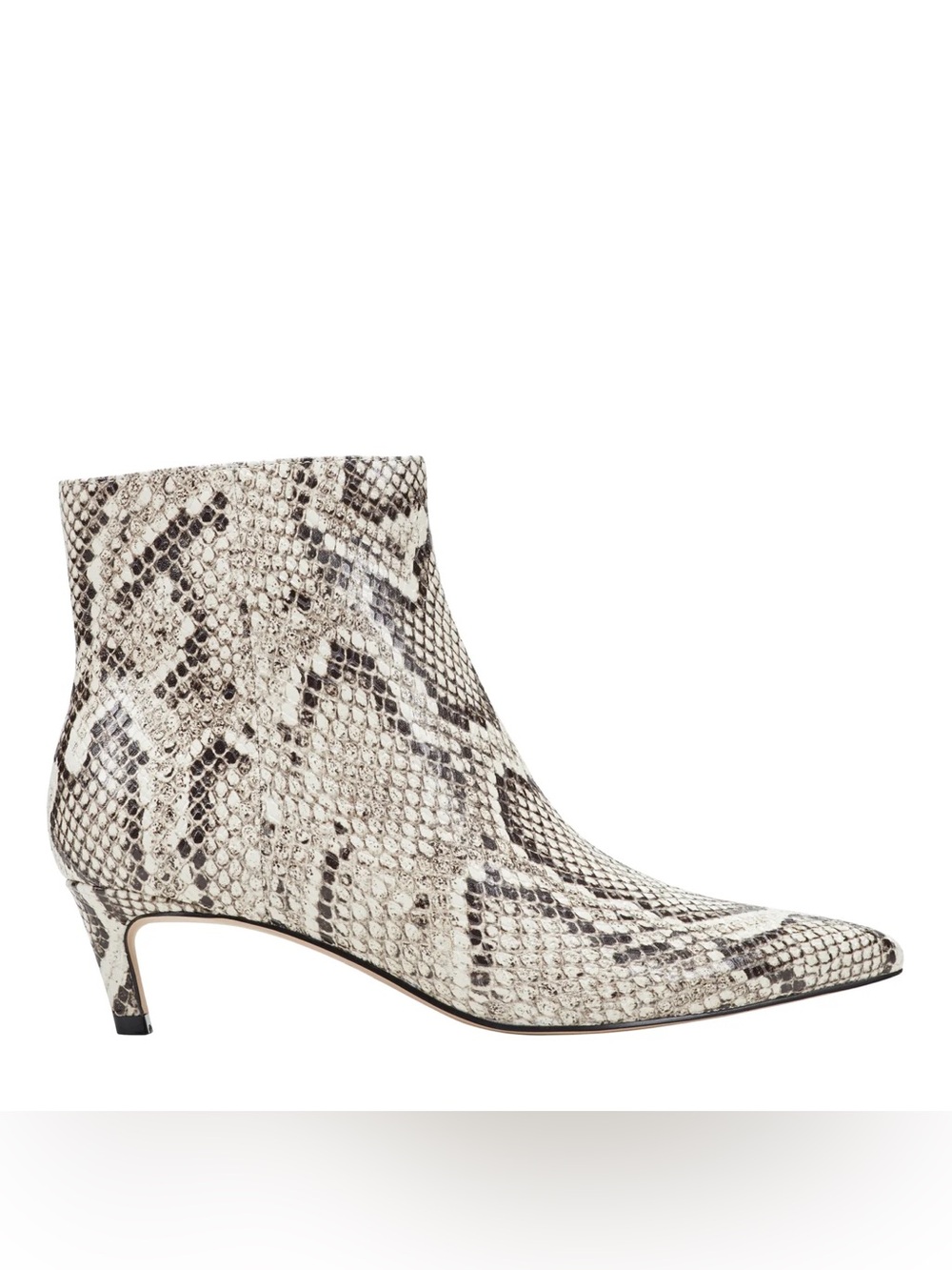 Marc Fisher | NIB Leather Snake Print Kitten Heel Booties | 8.5